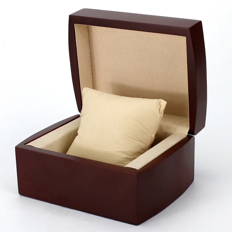 Caixa de relógio quadrada personalizada, caixa de madeira quadrada da caixa de relógio