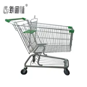 Trolley For Shopping Popular Supermarket Metal 80 Liter Dimensions Shopping Cart Wheeled Trolley Shopping Car 1pc/pp Bag CN GUA