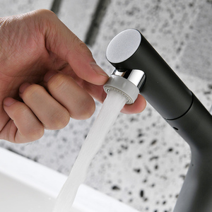 Nuevo sanitarios mezclador de lavabo zwarte kraan sacar Cuenca del <span class=keywords><strong>grifo</strong></span> del baño con <span class=keywords><strong>dos</strong></span> tipos de salida de agua función - Product Image 3