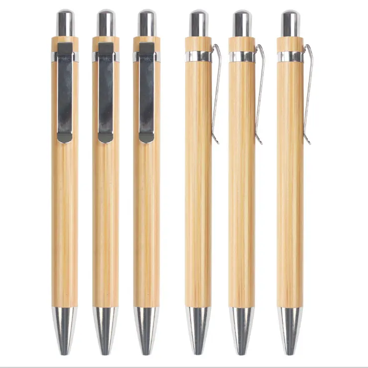 Promotional Advertising Cheap Custom Logo Bamboo Pen Wood Pen original ecology custom wood ball pen with clips and logo