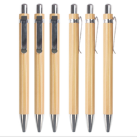 Werbe Werbung Günstige Individuelles Logo Bambus Stift Holz Stift ursprüngliche ökologie nach holz kugelschreiber mit clips und logo