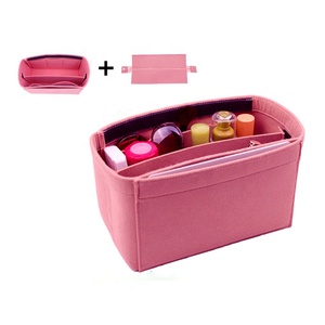 Meilleure vente feutre voyage sac à main insérer sac à main organisateur et feutre organisateur insérer sac <span class=keywords><strong>avec</strong></span> nouveau couvercle amovible <span class=keywords><strong>fermeture</strong></span> éclair - Product Image 3