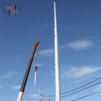 JHSP-poste de acero eléctrico HDG, con inmersión en caliente galvanizada para transmisión de energía y postes de línea de distribución
