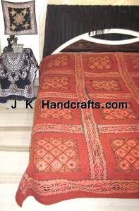 Diseño Étnico Bordado King Size Bed Spread/Tapiz Con - Product Image 2