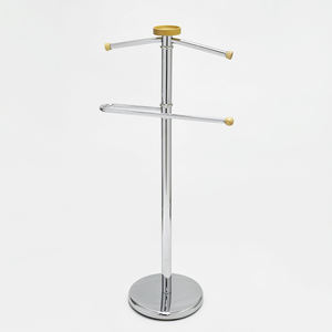 Práctico Exhibidor de Ropa de Metal y MDF en Color Natural con Diseño Elegante y Acabado Blanco para Uso Doméstico de Alta Calidad - Product Image 2