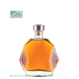 Factory Manufactured Vodka Bottle Fancy Liquor Glass Bottle For Whiskey High transparent luxury 750 ml vodka gin bottle