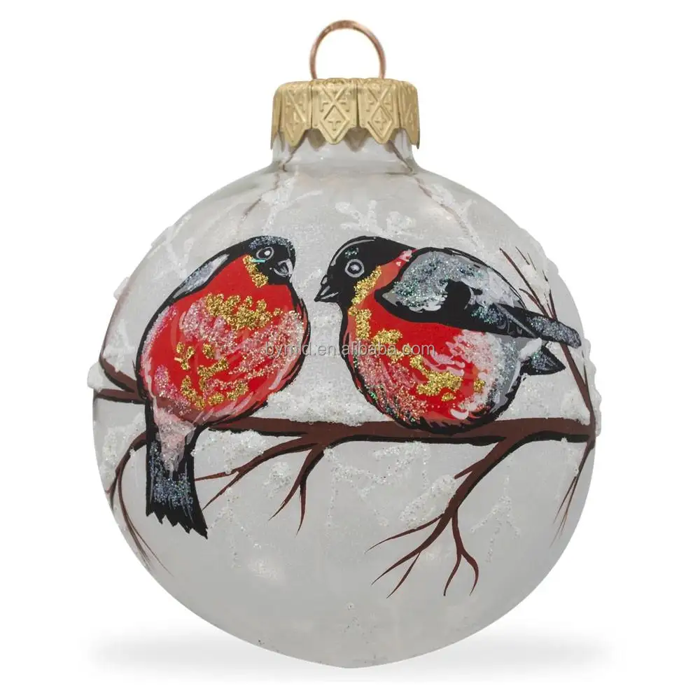 Hand Painted Hanging Christmas Glass Decoration Ball