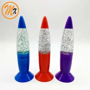 18センチメートルON/OFF Mini Glitter Light Colour Changing Portable Desktop Fiber Lamp