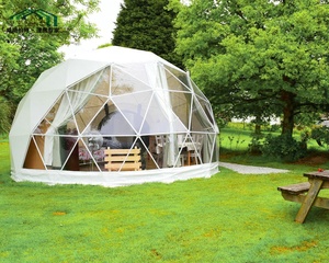 Invernadero de Jardín Transparente en Forma de Media <span class=keywords><strong>Esfera</strong></span> Geodésica, Domo de Cristal, Refugio, Carpa - Product Image 2