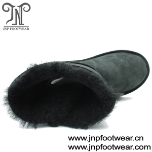 Bouton bottes en peau de <span class=keywords><strong>mouton</strong></span> accepter paypal fourrées en peau de <span class=keywords><strong>mouton</strong></span> en cuir femmes avec haute qualité - Product Image 2