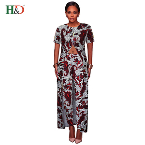 H & D colores del pantalón abrigos señoras de encargo vestidos de moda cera Real Africana Sanhe calidad cera tela con imágenes - Product Image 3