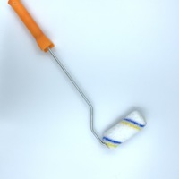 Rouleau de peinture à motif personnalisé de haute qualité, brosse à rouleau de peinture à poignée en plastique en fibre synthétique