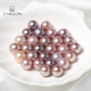 Venta al por mayor en lote de perlas Edison de lavanda Rosa redondas de agua dulce cultivadas de alto brillo de 10-12mm - Product Image 3