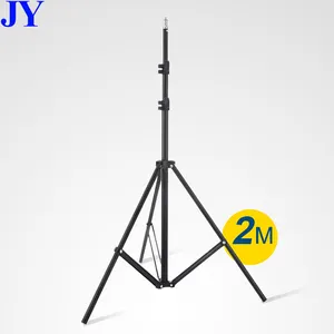 Tripod Fotografi Lampu, Kamera Studio Foto Profesional Aluminium 2M, Lampu Rias Fleksibel untuk Lampu