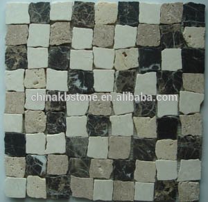Edge tipo travete mosaico rotto, backsplash mattonelle del <span class=keywords><strong>travertino</strong></span>, applique da parete decorare - Product Image 2