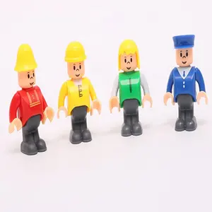 Juguetes Educativos Tempranos, Fantasma Ninja, Mini <span class=keywords><strong>Casa</strong></span> de Villanos de Madera con Articulaciones, Juego de 4 Muñecos - Product Image 1