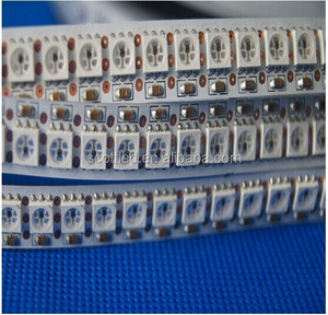 144leds/m <strong>WS2812B</strong>(<strong>5050</strong> <strong>rgb</strong> <strong>led</strong> with WS2811 IC built-in) <strong>led</strong> pixel strip,DC5V,2m long;non waterproof ip20;white PCB - Product Image 1