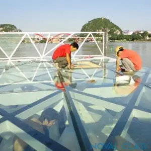 Noval sertleştirilmiş lamine cam zemin paneli