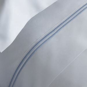 थोक लक्जरी कढ़ाई लाइनों के साथ 100% कपास होटल बिस्तर सेट - Product Image 6