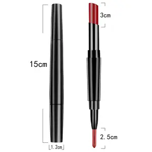 OEM beauty cosmetics makeup double sides dual lip liner lipstick