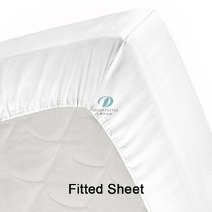 Deeda Factory 50% coton 50% polyester Drap-housse d'hôtel blanc uni <span class=keywords><strong>en</strong></span> vente - Product Image 1