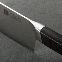 Set di coltelli da cucina in acciaio inossidabile tedesco di alta qualità da 4 pezzi Set di mense e mense in legno di ebano, ristoranti 56-58 HRC XINZUO Group
