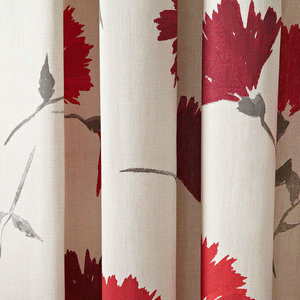 Bianco E Rosso Foderato Matita Piega Tende - Product Image 2
