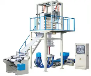 Mesin Blowing Film Plastik PE Harga, Kecepatan Tinggi HDPE LDPE Film Blowing Machine dengan Winder Tunggal