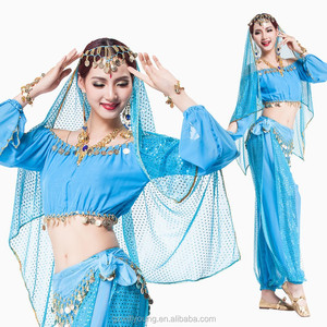 Trajes <span class=keywords><strong>de</strong></span> Danza del Vientre Indios Árabes <span class=keywords><strong>de</strong></span> Siete Piezas/Unidad, Gran Venta 2015 - Product Image 2