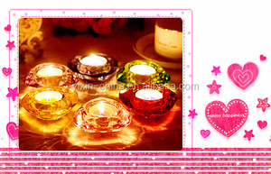 Kim Cương Hình Dạng Phun Màu Trang Trí Trang Trí Giáng Sinh Pha Lê Thủy Tinh Lãng Mạn Tealight <span class=keywords><strong>Candle</strong></span> Holders - Product Image 6