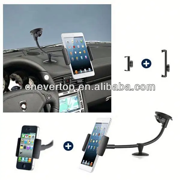 Pára-brisa universal car mount suporte para tablet pc para ipad 2,3,4 ar, galaxy tab etc tablet pc e telefones