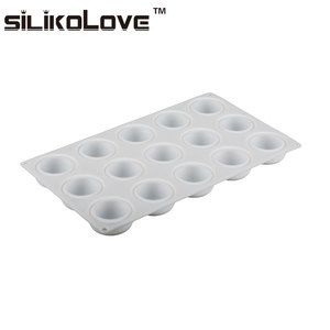 Venta caliente 15 Cavidad <span class=keywords><strong>Mini</strong></span> Ronda Mousse Pan Antiadherente Reutilizable Molde de pastel de silicona <span class=keywords><strong>para</strong></span> hornear - Product Image 3