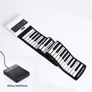 手卷钢琴可折叠软电动数字卷起钢琴键盘硅标准61键钢琴