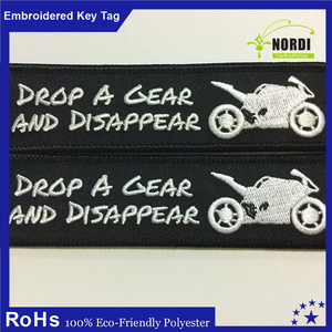 LOGO bordado <span class=keywords><strong>personalizado</strong></span> diseño llavero/Quite antes del Vuelo llavero - Product Image 3