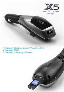 GXYKIT Giá Rẻ X5 Usb Sạc Điện Thoại <span class=keywords><strong>Bluetooth</strong></span> <span class=keywords><strong>Receiver</strong></span> Fm Transmitter Âm Thanh Không Dây Xe Máy Nghe Nhạc Mp3 <span class=keywords><strong>Bluetooth</strong></span> Car Kit Bán Hot - Product Image 2