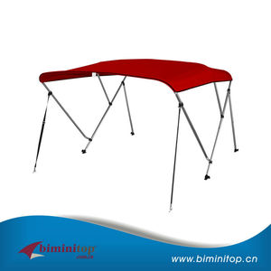 Bimini Bateau Top Couverture avec Support Arrière Pôle et de Démarrage de Stockage, couleur Gris, Pacifique Bleu - Product Image 4