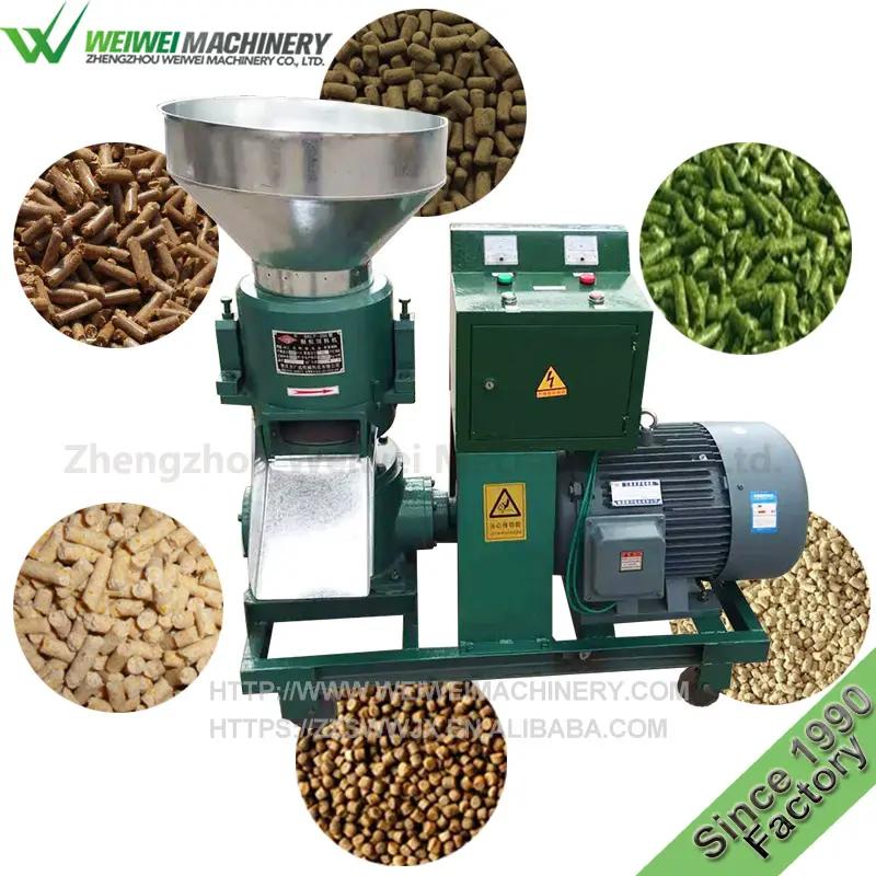 Công Suất 600-800 Kg/giờ Ngựa Phân Gia Cầm Gà Thức Ăn Pellet Làm Máy Phẳng Die Viên Thức Ăn Gia Súc Máy Hạt Thức Ăn 220