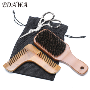 Fabbrica bassa Moq 360 curva onda Eco Friendly pulizia uomo toelettatura Set <span class=keywords><strong>spazzola</strong></span> per barba Kit di porcellana in legno setola per la casa <span class=keywords><strong>spazzola</strong></span> per capelli - Product Image 2