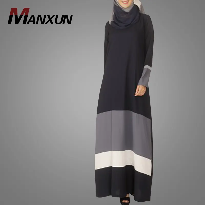 Moderne Art islamische Kleidung Kombination Farben türkisch & Dubai Abaya elegante muslimische Frauen Maxi kleid