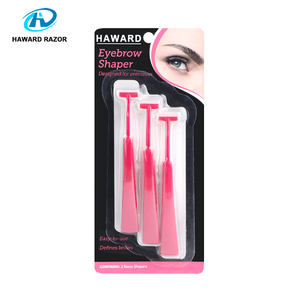 D107 ceja navajas Trimmer para mujer y niñas <span class=keywords><strong>cejas</strong></span> Talladora de afeitar con mango de plástico - Product Image 6