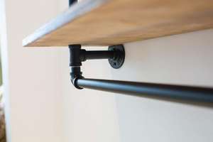 <span class=keywords><strong>DIY</strong></span> الصناعية الحديد العتيقة الزخرفية جدار الأنابيب المعدنية رفوف تخزين خزانة أنابيب جدار جبل رف رف جدار رف كتب - Product Image 3