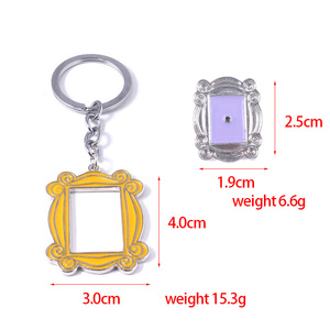 Llavero esmaltado con marco dorado, serie de TV <span class=keywords><strong>Friends</strong></span>, <span class=keywords><strong>Monica</strong></span>, puerta, gran oferta - Product Image 3