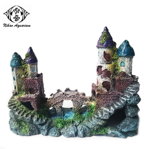 Ornements en résine pour aquarium, château de <span class=keywords><strong>conte</strong></span> de fées européen, décoration de réservoir à poissons, écologiques - Product Image 3
