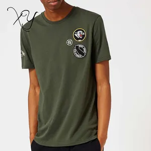 degli uomini di Patch Plain army verde t-shirt Designer Occidentale Top Immagini degli uomini hip hop t camicie