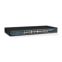 IEEE802.3q Puerto VLAN del control de flujo 16M flash 128M ram 24 port 1000Mbps switch gestionado con 4 combo gigabit sfp rj45