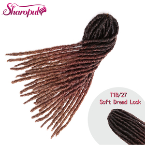 Dreadlocks synthétiques douces de 20 pouces, tresses au crochet, style de cheveux jumbo dread, ombré, faux locs, extensions de cheveux pour tresser - Product Image 3