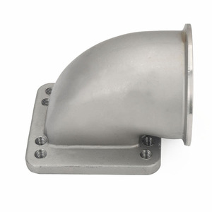 وصلة كوع 90 درجة من الفولاذ المقاوم للصدأ 304 مقاس <span class=keywords><strong>3</strong></span> بوصات مع شفة للشاحن التوربيني لطرازات T3 وT4 - Product Image 1