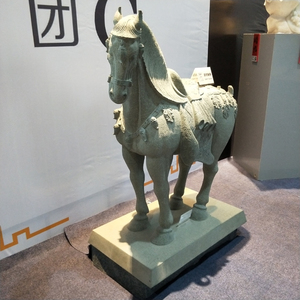 Statue de cheval en pierre de granit et de <span class=keywords><strong>jade</strong></span> antique sculptée à la main de style dynastie Tang chinoise pour jardin extérieur à vendre - Product Image 3