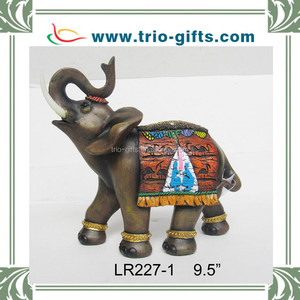 التايلاندية الفيل التذكارات السياحية بوليريسين كبير تماثيل أفيال للديكور المنزل - Product Image 6