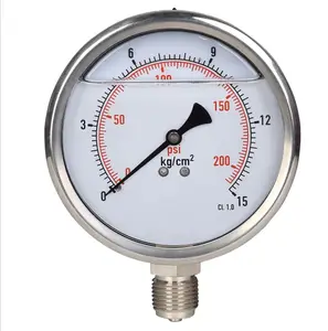 63mm stainless steel case liquid filled pressure gauge